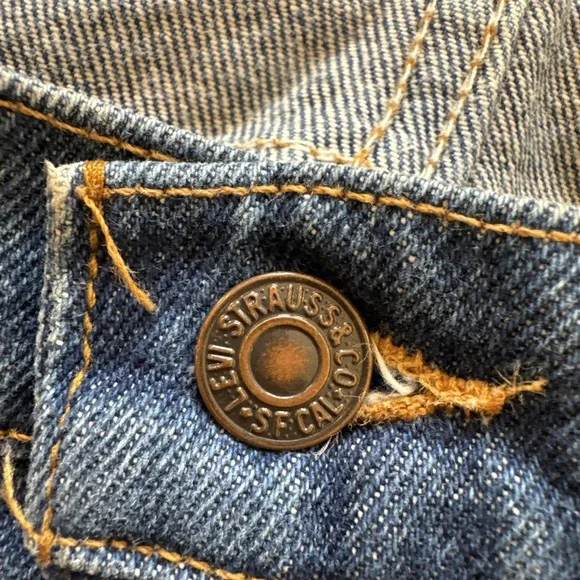 Levis 505 Jeans Mens 36 x 30 Denim Regular Fit Straight Reg‎ 80s Orange Tab VTG